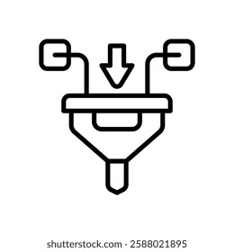 funnel line icon. vector icon for your website, mobile, presentation, and logo design.