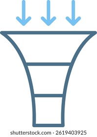 Funnel Line Two Colour Icon