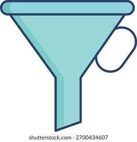 funnel linear color icon design