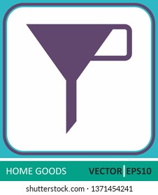 funnel, funnel for liquids. Simple vector illustration for graphic and web design.