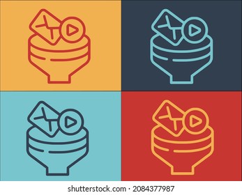 Funnel Marketing Logo Template, Simple Flat Icon of marketing,funnel,business