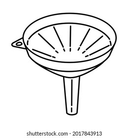 Der Funnel ist Teil des handgezeichneten Vektorsymbol-Sets für mechanische Geräte.