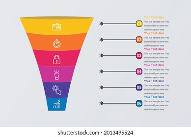 Funnel Sales Concept Marketing Infographic Sale Vector Image 6