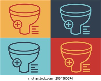 Funnel Search Logo Template, Simple Flat Icon of funnel,illustration,marketing