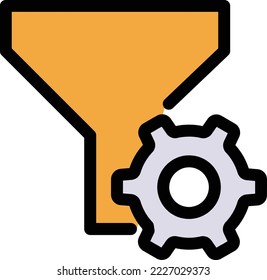 Funnel setting  Vector Icon which is suitable for commercial work and easily modify or edit it
