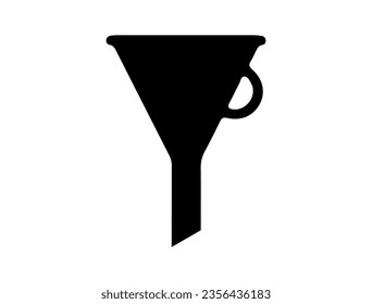 Funnel silhouette vector art white background