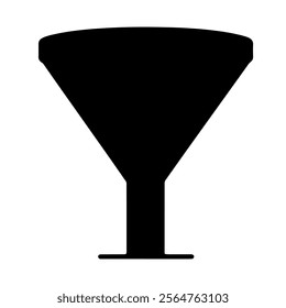 Funnel  silhouette vector icon sign symbol illustration design.
