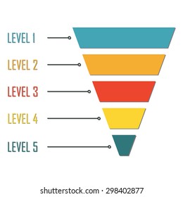 Funnel Pyramid Infographic Icons Modern Style Stock Vector (Royalty ...