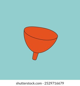 Funnel or funnel vector design on blue background. Ideal for marketing concepts, business flows or visual representation in presentations and infographics. eps 10