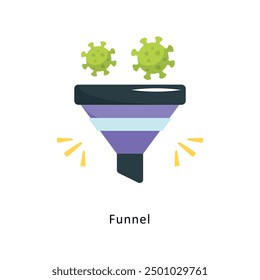 Funnel Vector Flat Icon Design illustration Symbol on White background EPS 10 File 