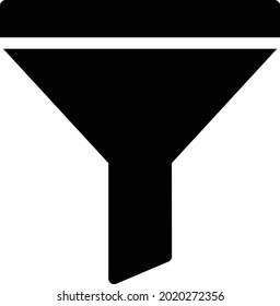 funnel vector glyph flat icon