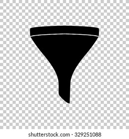 funnel vector icon - black illustration