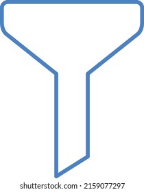 Funnel vector icon. Can be used for printing, mobile and web applications.
