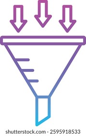 Funnel vector icon. Can be used for printing, mobile and web applications.