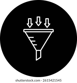 Funnel vector icon. Can be used for printing, mobile and web applications.