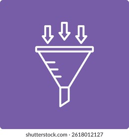 Funnel vector icon. Can be used for printing, mobile and web applications.