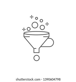 funnel vector icon concept design, isolated on white background