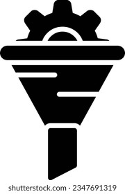 Estilo de glifo del icono del vector del embudo
