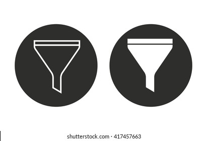 Funnel    vector icon. Illustration isolated for graphic and web design.