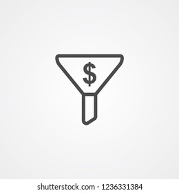Funnel vector icon sign symbol