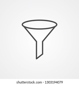 Funnel vector icon sign symbol