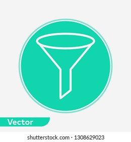 Funnel vector icon sign symbol