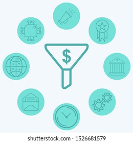 Funnel vector icon sign symbol