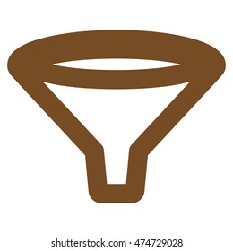 Funnel vector icon. Style is linear flat icon symbol, brown color, white background.