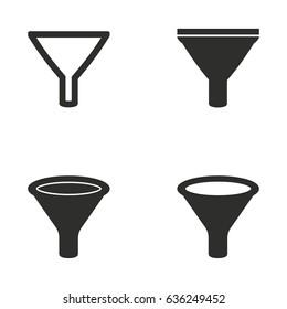 Funnel vector icons set. Illustration isolated for graphic and web design.