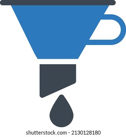 funnel Vector illustration on a transparent background. Premium quality symbols. Glyphs  vector icon for concept and graphic design.