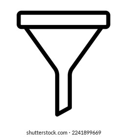 Diseño de iconos de la línea del vector del embudo