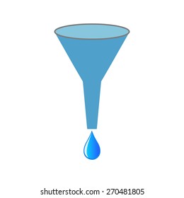Funnel and water drop