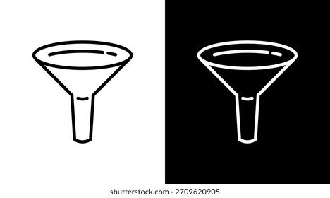 Design des weißen Trichter-Symbolsatzes