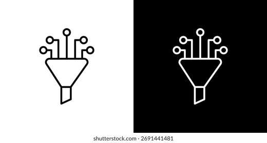 Das Symbol für das Einfüllen von Daten in einer schwarzen Linie. Design-Logo für App, UI.