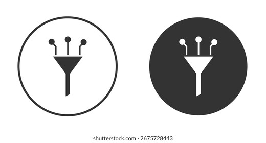 Ícone de dados de funilamento. designs de sinais. pictograma sólido