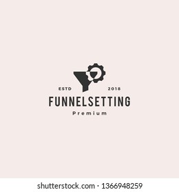 funneling setting logo icon vector illustration