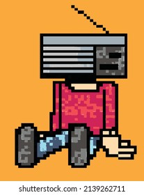 funniest cartoon radio illustration is great for logos or product design