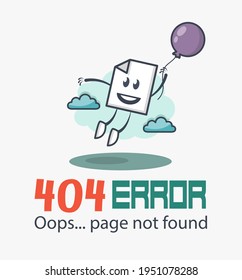 Funny 404 error concept. Web Page not found sign. Internet problem icon.