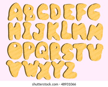 Funny ABC. Vector.