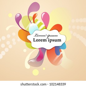 Funny abstract background.  Contains transparent objects used in bubbles and shadows