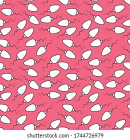 Gracioso fondo de esperma de dibujos abstractos. Patrón veloz. Tema de la vida sexual