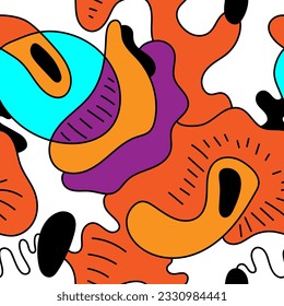 Funny abstract colorful surreal pattern. Psychedelic artwork