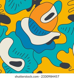 Funny abstract colorful surreal pattern. Psychedelic artwork