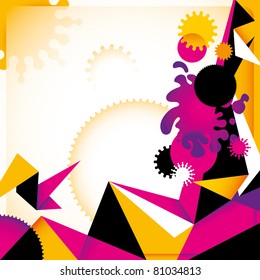 Funny abstract composition in color. Vector illustration.