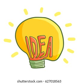 Funny and abstract idea lamp - vector.