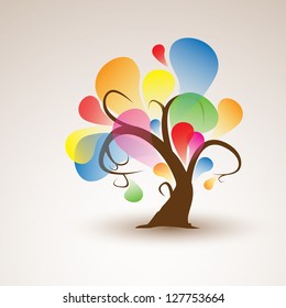 Funny Abstract Tree Sticker Wall Decal for your design
