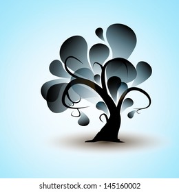 Funny Abstract Tree Sticker Wall Decal for your design
