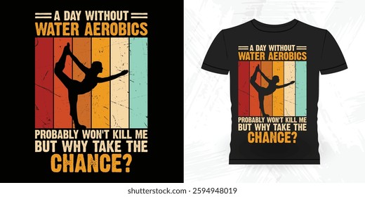 Funny Aerobics Instructor Vintage Aerobics T-shirt Design