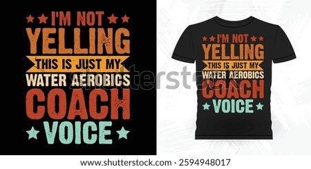 Funny Aerobics Instructor Vintage Aerobics T-shirt Design