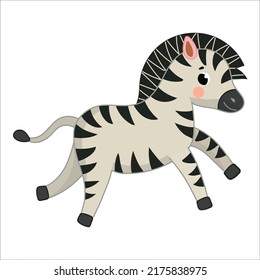 funny african animal isolated on transparent background. vector illustration. zoo